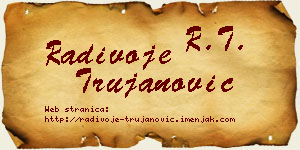 Radivoje Trujanović vizit kartica